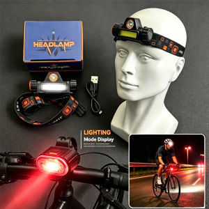 Rechargeable COB LED USB Headlamp Magnetic Bright Waterproof Head Torch Outdoor Cycling Running Fishing Night Riding Headlight