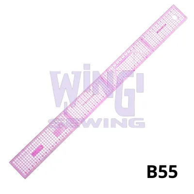 B55 Penggaris Jahit Pola Mika Lentur Skala Quilting Metric