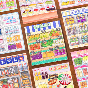 Retro Cartoon Japanese Stationery Stickers Book 24/48 Pcs Decorative Scrapbooking Accessories for Journal Handmade Supplies