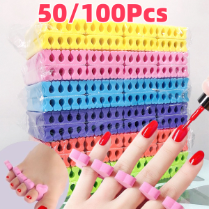 50/100Pcs Nail Art Toe Separators Set Heart Finger Foot Soft Sponge Separator UV Gel Polish Manicure Pedicure Care Tools Kits &*
