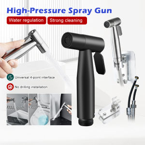 [2-3 Days Delivery] Stainless Steel Bidet Spray Gun Bathroom Toilet Pressurized Sprayer Set Bidet Handheld Water Sprayer For Bathroom Toilet Kitchen Sink Cleaning