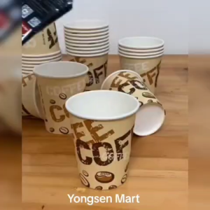 ( 1 pak ) paper cup 8 oz / gelas kertas / cup kopi 8 oz design polos motif 240ml