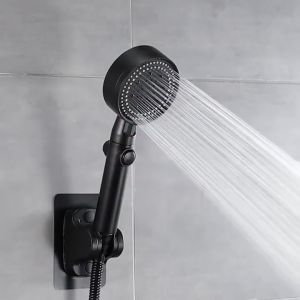 Multi functional high-pressure shower head with 5 adjustable modes wall mounted bracket detachable handheld showerhead