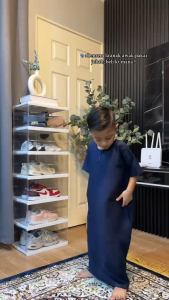 Jubah Kanak-kanak Jubah Lekai Budah Jubah Raya Lehar Bulat Lengan Pendek Jubah Berpoket / Jubah Kids Children Robe