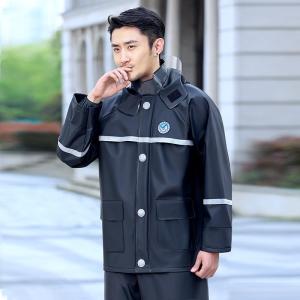 MONLEYTA | Thickened Waterproof Rain Suit Men Women Separate Design Delivery Rider Heavy Rainproof Adult Outerwear Raincoat Rainpants