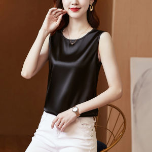 High-end Satin Sleeveless Summer Tank Top