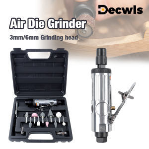 Air Die Grinder with 1/4" and 1/8" Collets Pneumatic Tool Grinding Tool Set Deburring Tool for Grinding/Rust Removal/Polishing