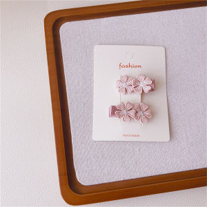 Handmade Childrens Hair Accessories Cute Girl Baby Bangs Hair Clips Pink Cartoon Hairpins Infant Hair Decorations