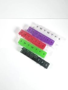 1pcs  Weekly Pill Organizer7 Day Daily Pill Box Case Easy to OpenSilkscreen Printed Medicine Container for Vitamins