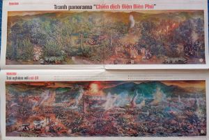 Tranh panorama Điện Biên Phủ. phụ san báo nhân dân kỷ niệm 70 năm Điện Biên