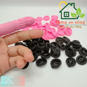 50g bao tay xỏ ngón màu đen hồng chống đau đầu ngón chất liệu cao su bám tốt size 6.5cm tay nữ ( xem trong mô tả )