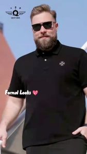 M-8XL Thin Short Sleeve T-shirt For Mens Large Plus Fat Plus Big Fat POLO Short Sleeve Shirt