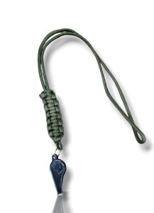 นกหวีดพร้อมสายคล้องถักเชือกพาราคอต Paracord