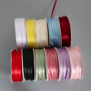 50yards/roll 3mm Double Sided Satin Ribbon Encrypted Webbing Gift Wrapping Hair Bow DIY Jewelry Craft Decorative Ribbons
