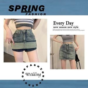 QJshop .สินค้าใหม่ กระโปรงแฟชั่นสั้นผู้หญิง ผ้ายีนส์เฟดสีสนิมสวยๆกำลงฮิต ผ้าฟอกมานิ่มใส่สบายไม่อึดอัด ทรงขาสั้นเข้ารูปใส่แล้วสวยเป๊ะแซ่บเลย สินค้าพร้อมจัดส่งสั่งเลยก่อนหมด