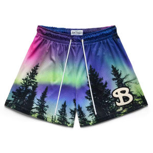 BKTSQD American Style Short Shorts Breathable Running Basketball Shorts Mesh Quick Dry Mens Summer Sports Leisure Clothing