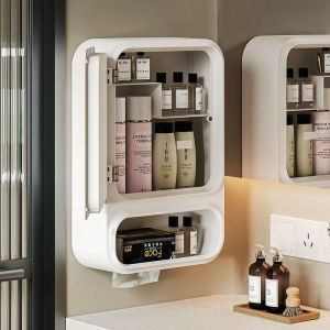 Giá Để Đồ Phòng Tắm Treo Tường Không Cần Đục Lỗ Giá Để Đồ Trang Điểm Phòng Tắm Giá Để Đồ Góc Phòng Tắm Bằng Nhựa Kiểu Creamy Comfort Zones