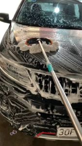 Cây Lau Rửa Xe Ô Tô Cán DàiCó Thể Kéo Dài Sợi Lau Mềm - Chổi Dài lông xám