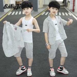 ชุดเดรสชายฤดูร้อน ชุดสามชิ้น แฟชั่นฤดูร้อน เสื้อผ้าเด็กชาย ชุดเจ้าหญิง ชุดแต่งงาน ชุดเด็กชาย