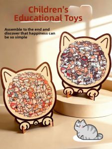 Macaron Color Super Difficult Irregular Wooden Jigsaw Puzzle 135 Pieces