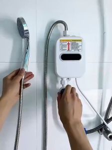 3500W 220V LED Instant Electric Water Heater Hot Instantaneous Shower Heater Shower Head Waterproof Touch Control for