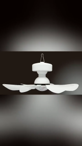 Solar Powered Ceiling Fan With Light Zero‑Cost Energy‑Saving Fan Silent Brushless Motor & Foldable Blades For Outdoor Camping & Home Use