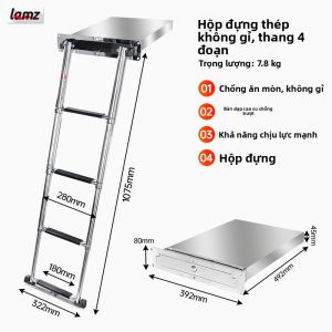 lamz | Cầu Thang Dùng Trên Tàu 3 Đoạn Gấp