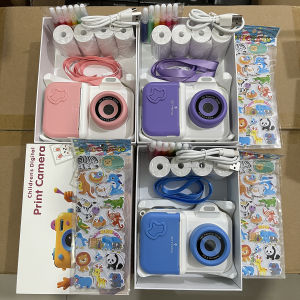 Instant Print Camera For Kids Mini Digital Video Camera Dual Lens Photo Printing Thermal Paper Toys Camera Boys Girls Gifts