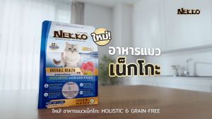 Nekko Holistic & Grain-Free (เน็กโกะ โฮลิสติกและเกรนฟรี) อาหารเม็ดแมว 370-400g (มี 4สูตร)
