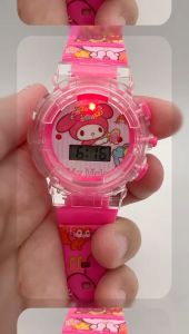 (K52) Jam Tangan Muzik Lampu / My Melody Cartoon Light Music Kids Watch