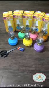 Lampu Teplok Baterai 2 LED Super Lampu Emergency Cahaya Putih Lampu Ublik Rukun