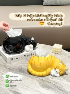 Hộp Giấy Quấn Hình Mèo Sành Điệu Gốm