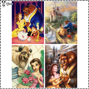 Disney Fairy Tale Diamond Painting Beauty And The Beast 5D DIY Diamond Embroidery Rhinestone Pixel Painted 30x40cm
