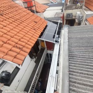Kanopi Kaca Tempered 8 mm Rangka Holo Galvanis 4x8
