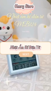 Nhiệt Ẩm Kế Điện Tử Đa Năng Moaz Bébé MB124 thông minh đo chuẩn xác