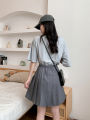 High Waist A-Line Mini Skirt for Tall Women Summer plus Size College Style White Midi Skirt Flared Skirts Elegant Simple Color. 