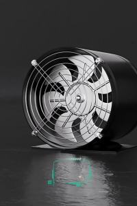 [6/8/10/12 นิ้ว]พัดลมระบายอากาศ สีดำ พร้อมฐาน สแตนเลสใบพัดลม ลมพัดแรง กันน้ำ เสียงต่ำ ใช้ในห้องครัวและห้องน้ำ