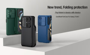 Nillkin เคสแบบพับปิดได้ กล้อง ขาตั้งแบบยืน เคส สำหรับ Samsung Galaxy Z Fold7 เคสโทรศัพท์ พลิก-เลนส์เก๋ไก๋ ป้องกัน ฝาหลัง