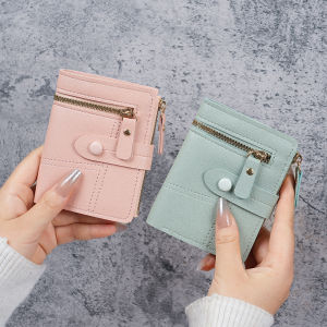 Trendy Compact Wallet 2026 New Fashion Korean Large Capacity Zipper Fastener Student Coin and Card Holder