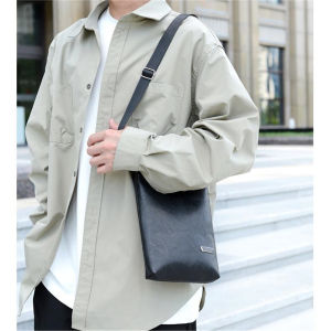 Belfoyer กระเป๋าสะพายใหม่ของผู้ชายกระเป๋าสะพายหนัง Vintage PUกระเป๋าเดินทางแบบเรียบง่าย