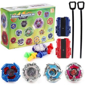 Bộ 4 Con Quay SB Kèm Bộ Phóng Đồ Chơi Nhựa Mini Quà Tặng Sinh Nhật Dành Cho Lứa Tuổi Từ 14 Trở Lên