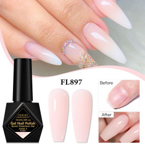 10ml Quick Extension Nail Gel Polish Clear Nude Pink Self Leveling Construction UV Gel Varnish Semi Permanent Nail Supplies DIY