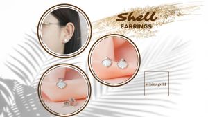 DAVINA Ladies Shell Earrings Sterling Silver 925 - Anting Wanita Perak S925 Tusuk Kerang Laut