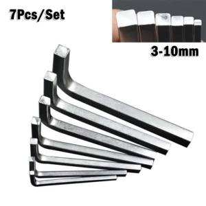 7Pcs/Set 3-10mm Allen Wrench L Shape Square Head Wrench Square Key Hex Hexagon Key Allen Wrench Screwdriver Set