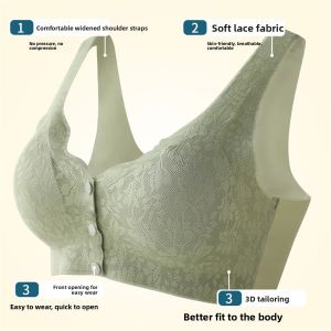 CAIQIAO | Front-closure Large-size Bra for Summer Middle-aged and Elderly Women