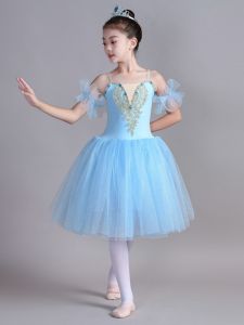 Long Soft Tulle Ballet Skirt Childrens Puffy Dance Performance Costume Six-One Toddler Little Swan Strap Dance Performance Outfit