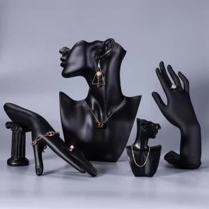 Giá Đỡ Trưng Bày Trang Sức Bằng Nhựa Resin Hình Người Dành Cho Cửa Hàng Giá Đỡ Bông Tai Hộp Đựng Giá Trưng Bày Vòng Cổ Và Bông Tai Bao Bì Trang Sức
