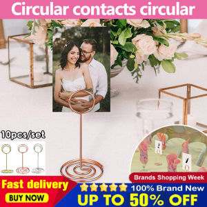 🔥Fast Delivery🔥10pcs Mini Place Card Holders Cute Table Number Holders Classy Table Card Holder Table Picture Stands Elegant Wire Photo Holder Menu Memo Clips Idea for Wedding Anniversary Party