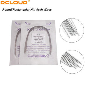 100Pc/10Packs Dental Orthodontic Niti Arch Wire Super Elastic Natural Form Round/Rectangular Archwire for Ortho Braces Dentist Product