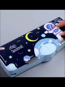 MATOUGUI - Kotak Alat Tulis/Kotak Pensil Pola Kartun Rautan Kapasitas/Tempat Pensil Dua Lapis Bahan Plastik Multifungsi Untuk Anak /alat tulis aesthetic